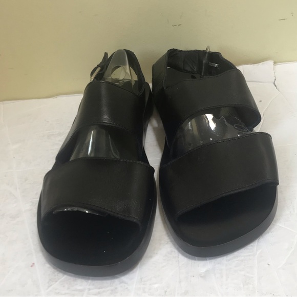 Burberry NEW Leather Strap Buckle Minimalist  Sandals Flats Shoes Unisex Black - Picture 5 of 16